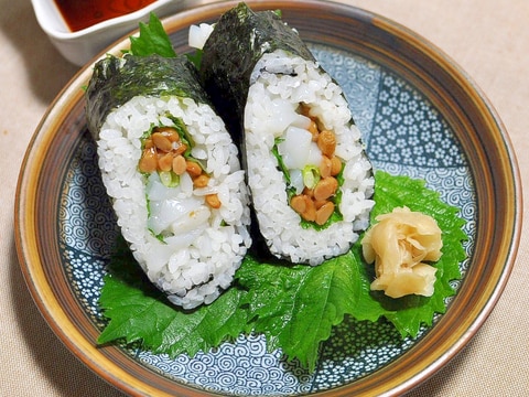 イカ納豆巻き